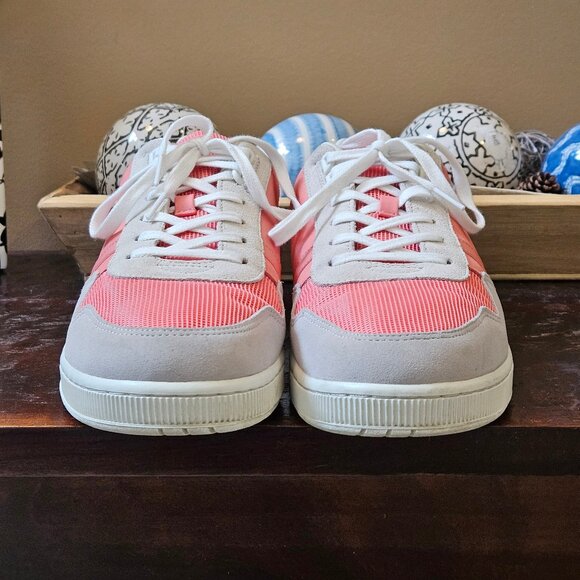 Lacoste Men's Fashion Sneakers, Salmon/Gray, Sz 12 - Picture 4 of 16